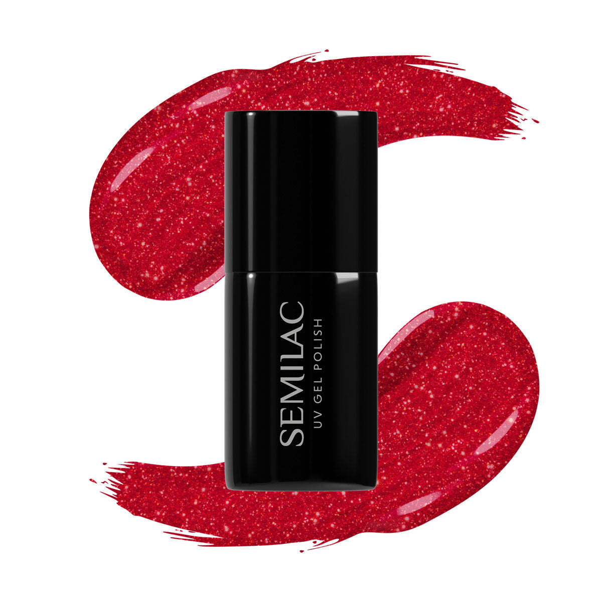 Semilac 025 Glitter Red UV Gel Polish 7ml - Semilac UK