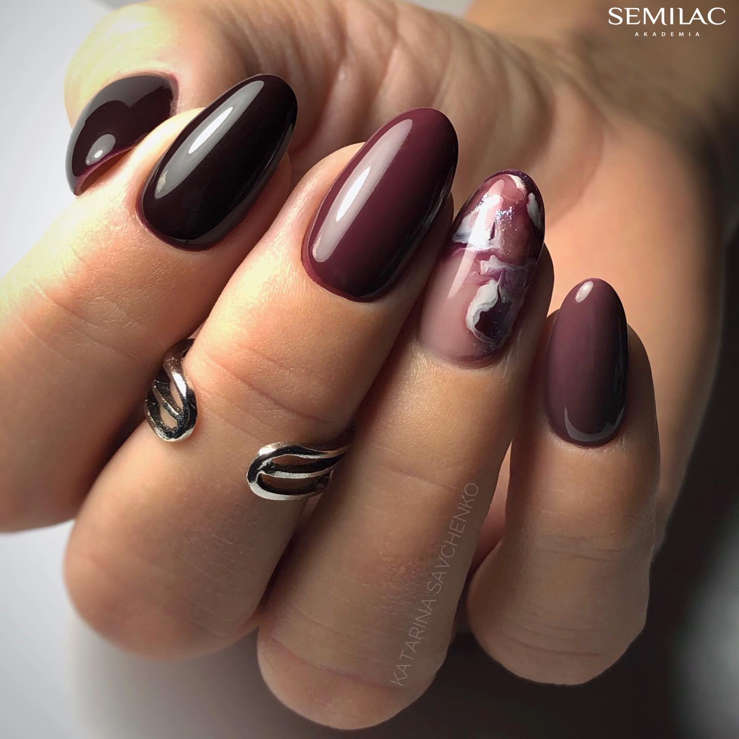 Semilac 099 Dark Purple Wine UV Gel Polish 7ml - Semilac Shop