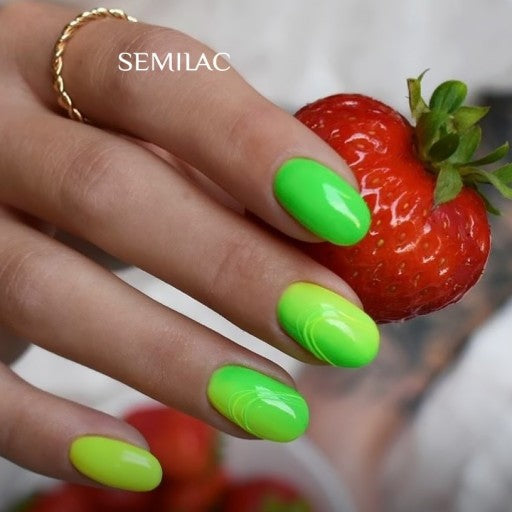 Semilac Base + Top + 041 Caribbean Green UV Gel Polish Set - Semilac Shop