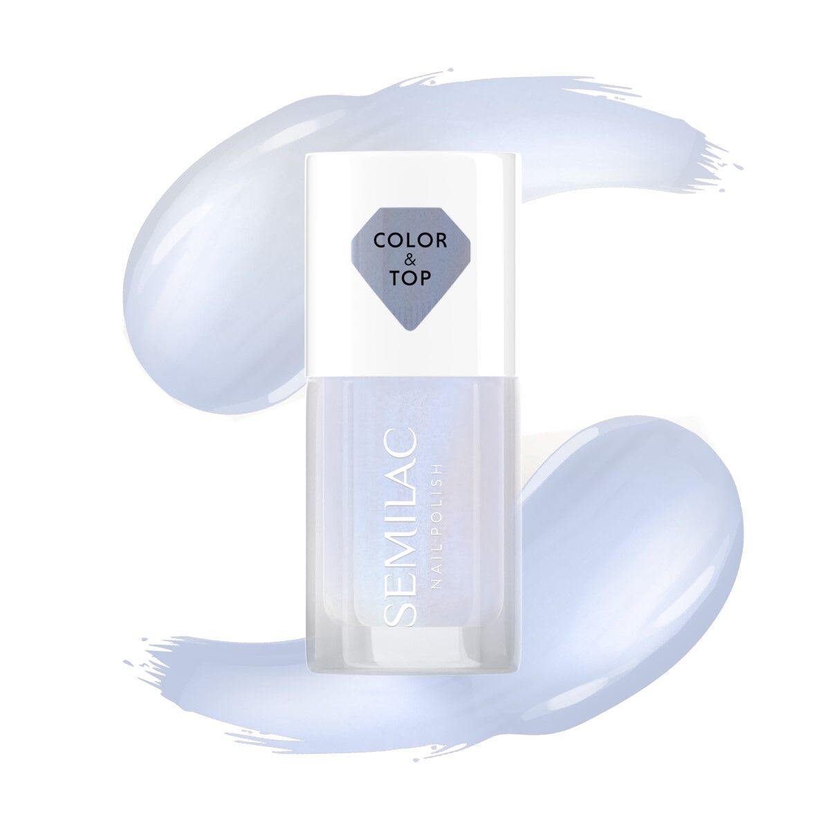 Semilac Top 2in1 Blue Holo Glazed Classic Nail Polishes 7 ml - Semilac UK