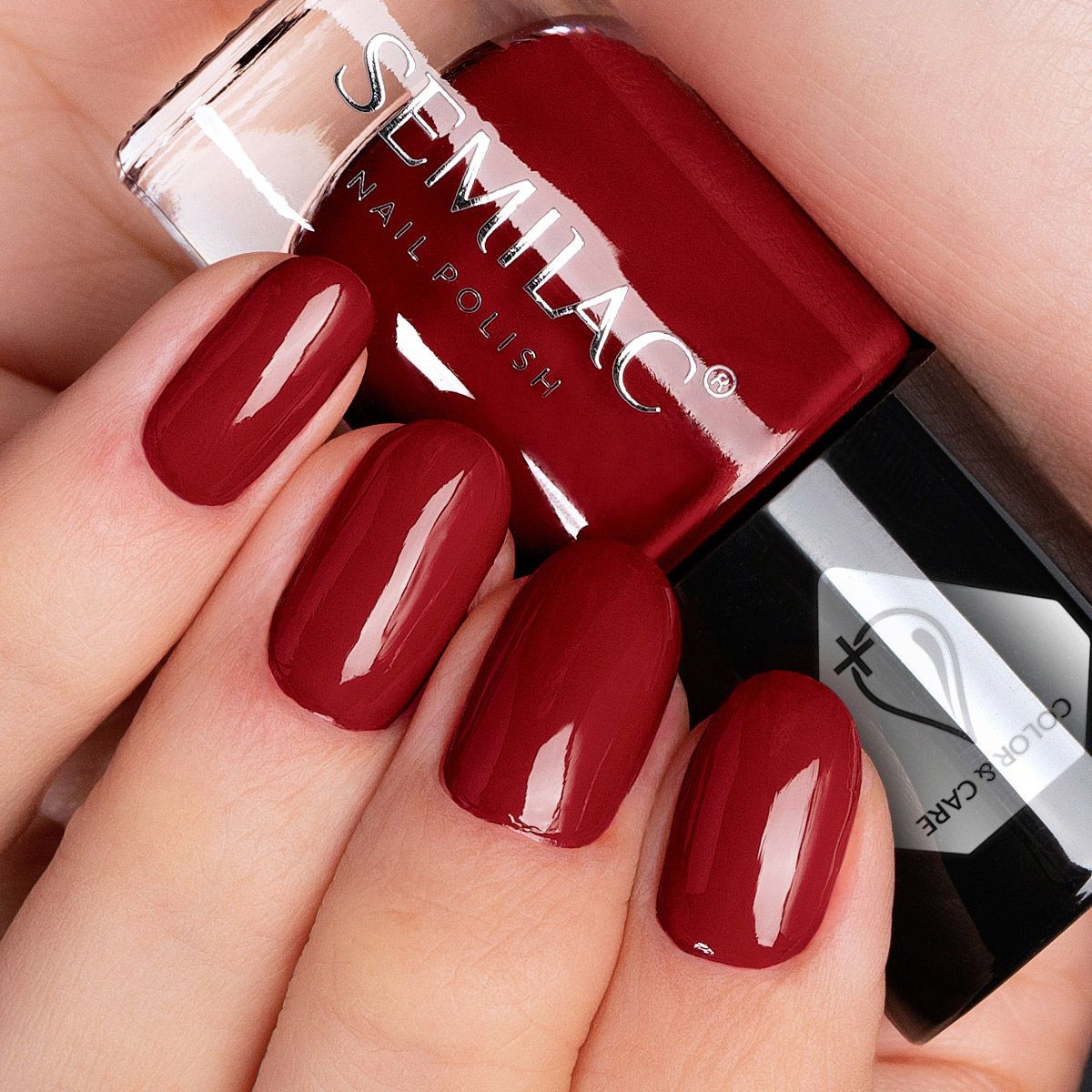 Semilac Nail Polish Colour & Care C568 Red - Semilac Shop