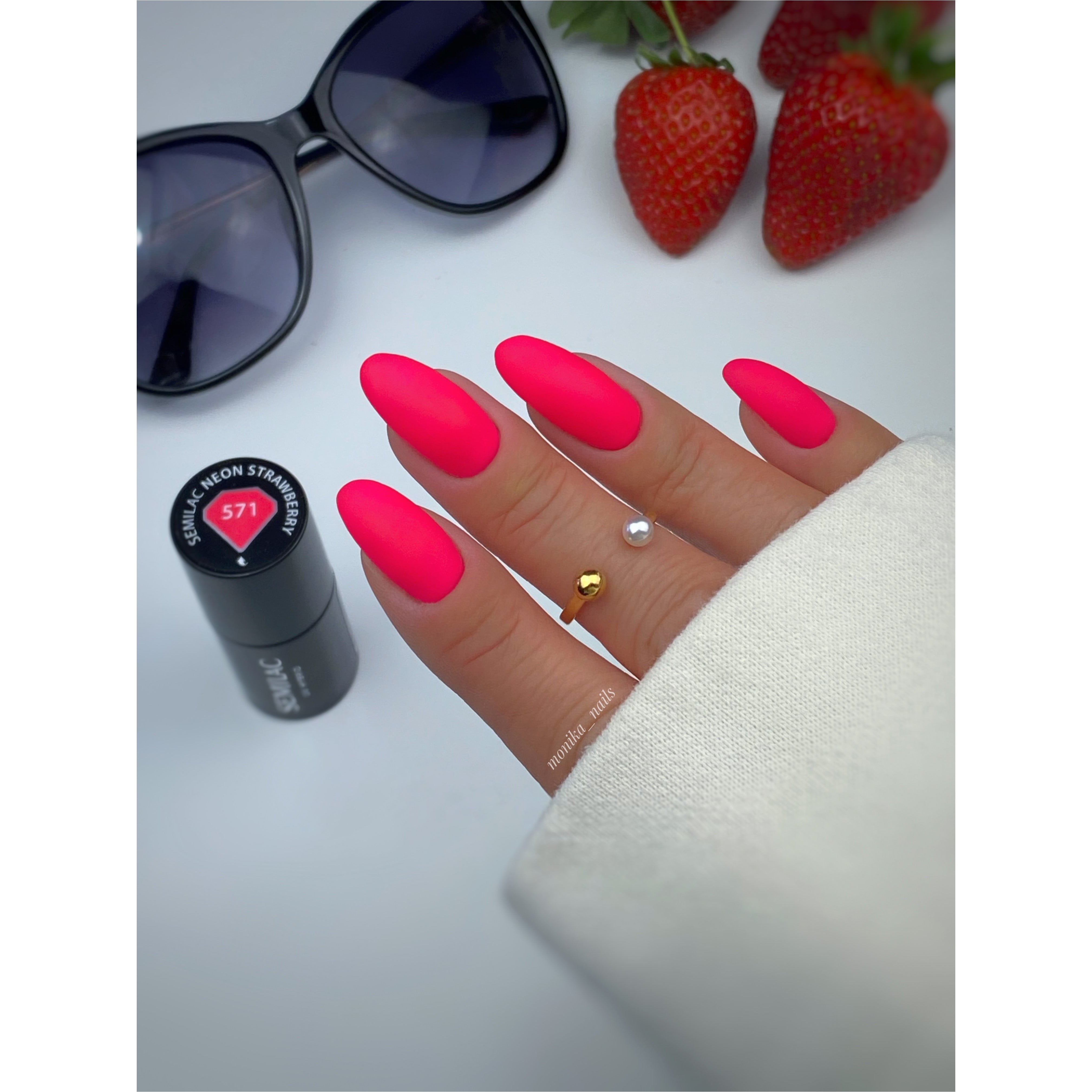 Semilac 571 Neon Strawberry UV Gel Polish 7ml - Semilac Shop