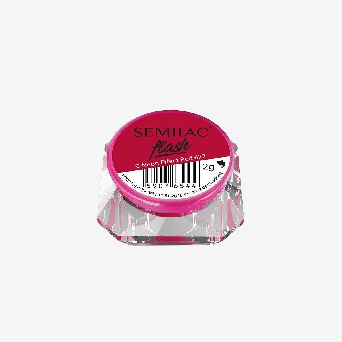 Semilac Flash Neon Effect Red 677 - Semilac Shop