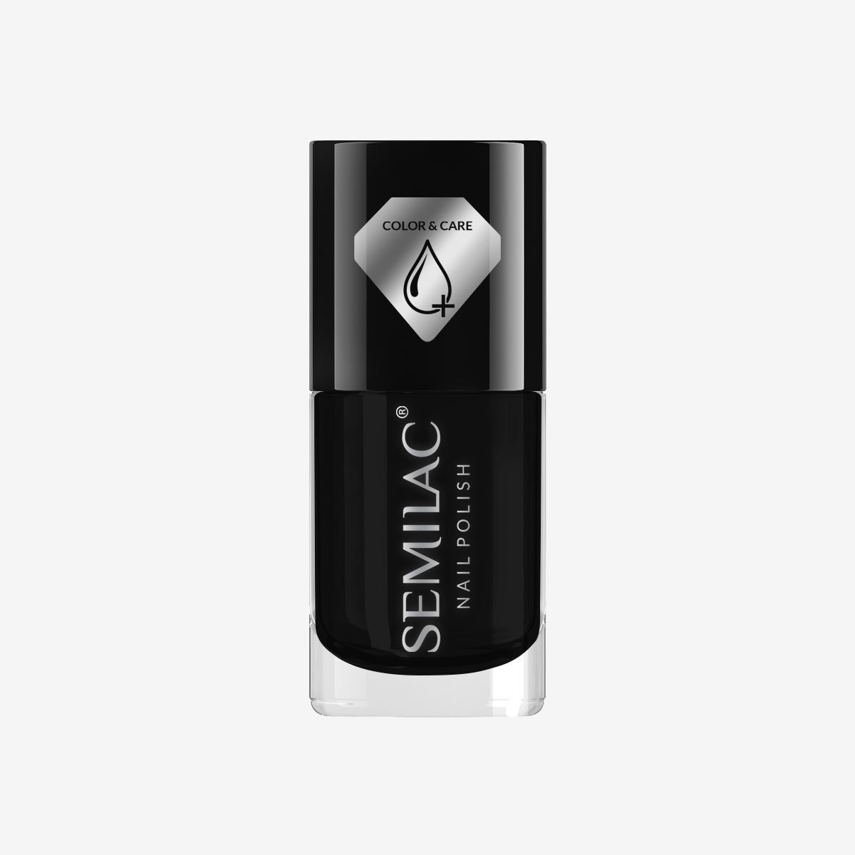 Semilac Nail Polish Colour & Care C197 Black - Semilac Shop