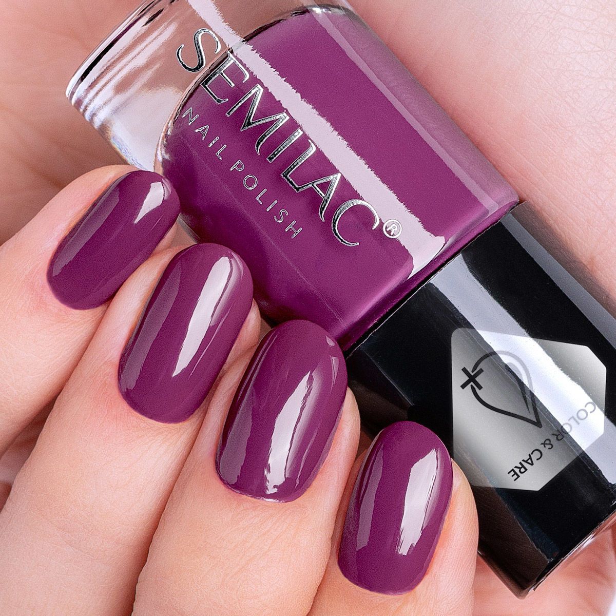 Semilac Nail Polish Colour & Care C760 Violet - Semilac Shop