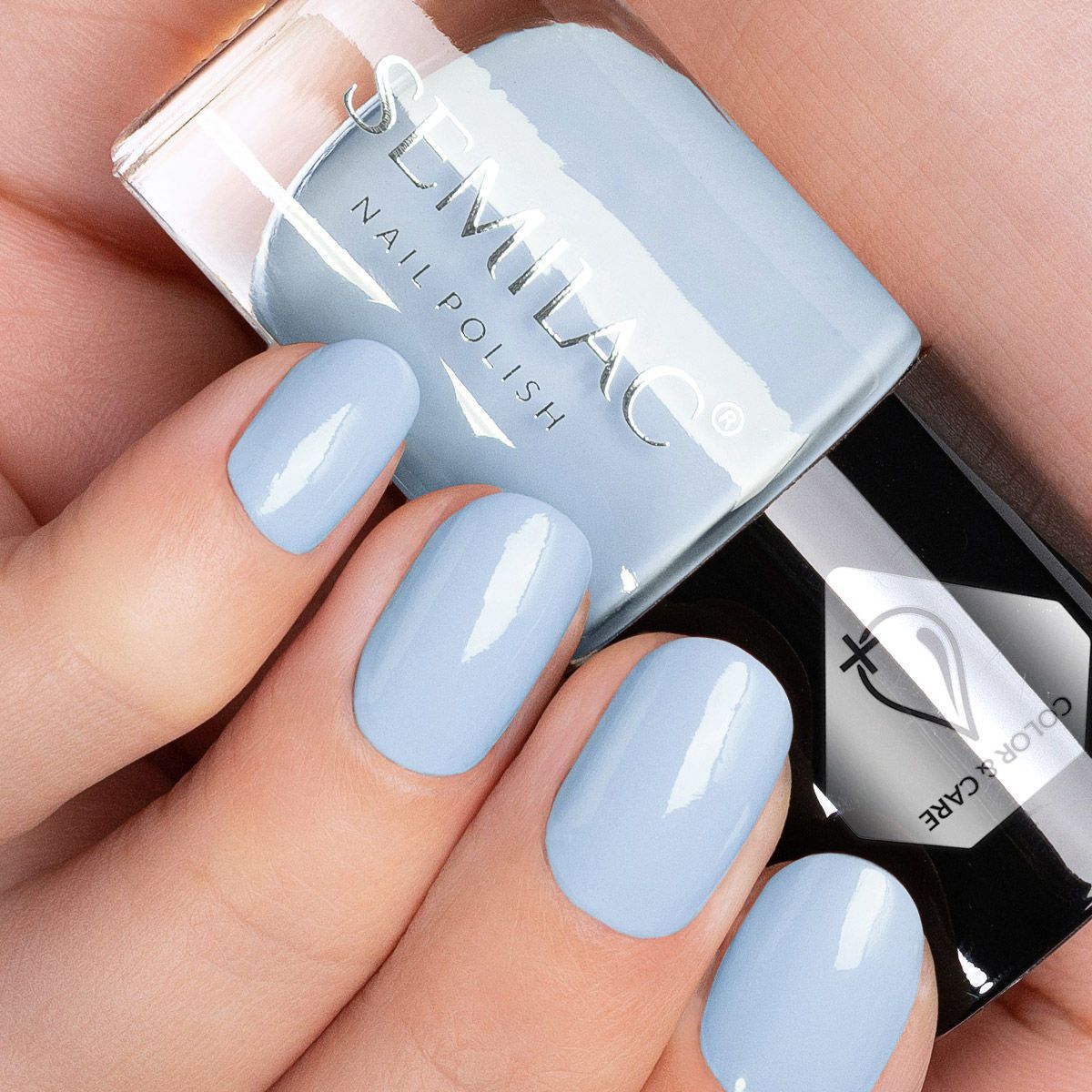 Semilac Nail Polish Colour & Care C808 Blue - Semilac Shop