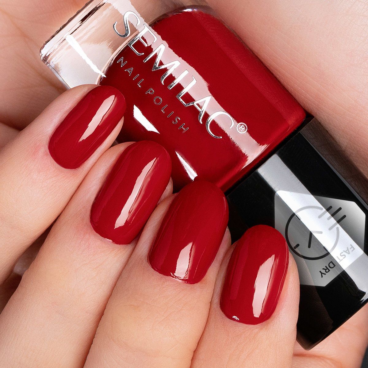 Semilac Nail Polish Fast Dry C560 Red - Semilac Shop