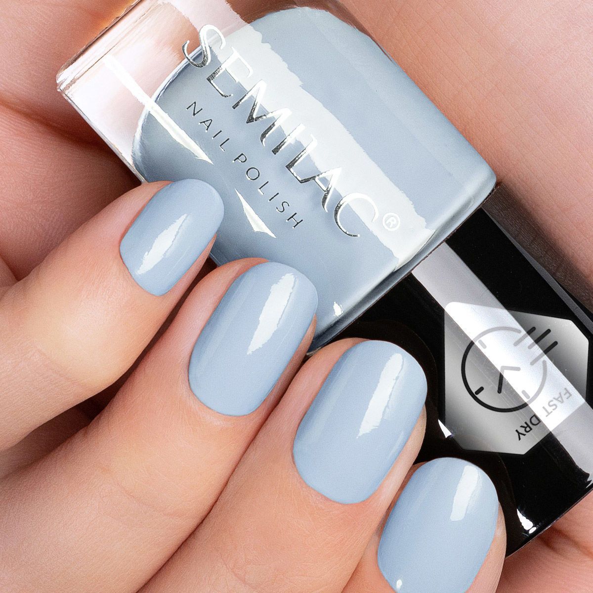 Semilac Nail Polish Fast Dry C807 Light Blue - Semilac Shop